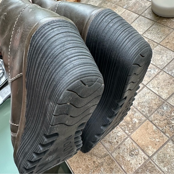 FLY LONDON Ankle Boot Dark Moss GREEN OLIVE lace up wedge BOOT boho 39 size 8.5 - Picture 9 of 12